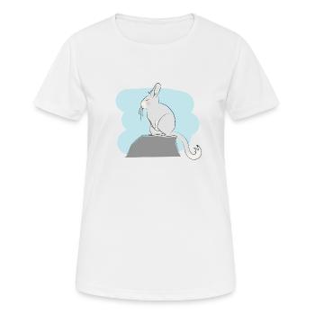 Design illustré avec Viscacha - T-shirt respirant Femme - blanc - Devant - AI Model Female 172 dark (172cm)