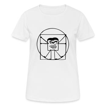Cube-O-nardo - Frauen T-Shirt atmungsaktiv - Weiß - Vorne - AI Model Female 172 dark (172cm)