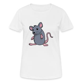 mouse - Women's Breathable T-Shirt - white - Front - AI Model Female 172 dark (172cm)