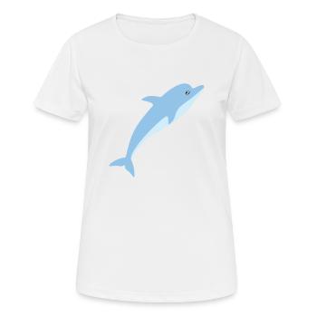 Delphin - Frauen T-Shirt atmungsaktiv - Weiß - Vorne - AI Model Female 172 dark (172cm)