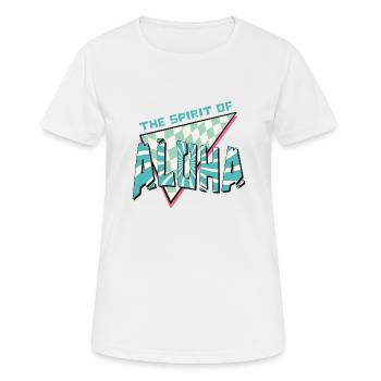 L’ d’Aloha Summer Beach Retro Surfing - T-shirt respirant Femme - blanc - Devant - AI Model Female 172 dark (172cm)