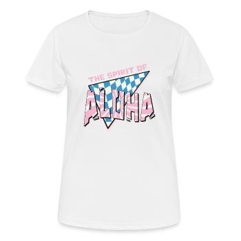 L’ d’Aloha Summer Beach Retro Surfing - T-shirt respirant Femme - blanc - Devant - AI Model Female 172 dark (172cm)