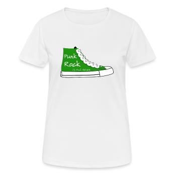 Punk Rock Chaussures - T-shirt respirant Femme - blanc - Devant - AI Model Female 172 dark (172cm)