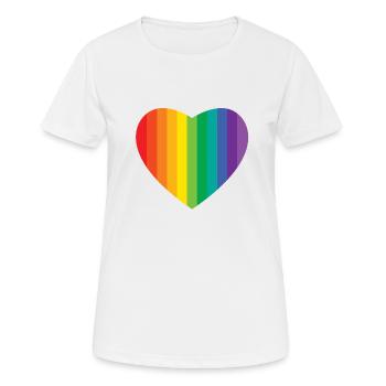 heart - Women's Breathable T-Shirt - white - Front - AI Model Female 172 dark (172cm)
