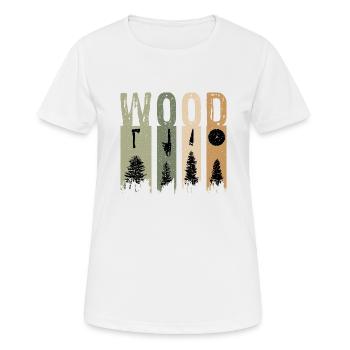Bois Bois Axe Tronçonneuse Scie à Main Scie Circulaire Arbre - T-shirt respirant Femme - blanc - Devant - AI Model Female 172 dark (172cm)