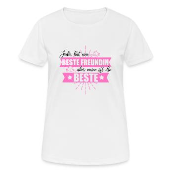 Partnerlook Beste Freundinnen - Frauen T-Shirt atmungsaktiv - Weiß - Vorne - AI Model Female 172 dark (172cm)