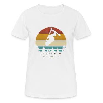 Cascadeur cascadeur scooter scooter rétro vintag - T-shirt respirant Femme - blanc - Devant - AI Model Female 172 dark (172cm)