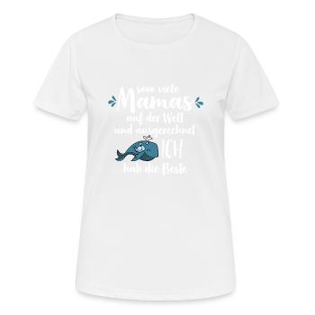 So viele Mamas auf der Welt Muttertag Geschenk - Frauen T-Shirt atmungsaktiv - Weiß - Vorne - AI Model Female 172 dark (172cm)