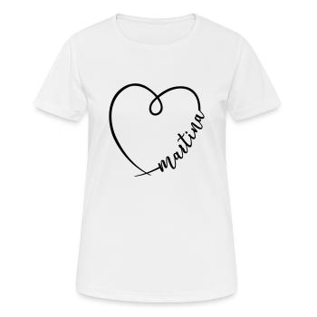 Martina Name First Name Heart Drawing - Women's Breathable T-Shirt - white - Front - AI Model Female 172 dark (172cm)