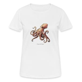 Figure de Poulpe - T-shirt respirant Femme - blanc - Devant - AI Model Female 172 dark (172cm)