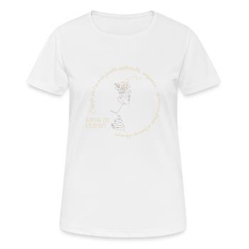 avoir de l humour 1 - T-shirt respirant Femme - blanc - Devant - AI Model Female 172 dark (172cm)