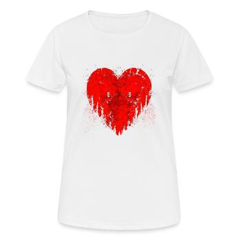 Heart wound zombie vampire blood - Women's Breathable T-Shirt - white - Front - AI Model Female 172 dark (172cm)