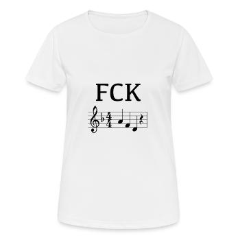 FCK AFD in Notenschrift - Frauen T-Shirt atmungsaktiv - Weiß - Vorne - AI Model Female 172 dark (172cm)