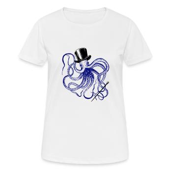 Octopus Magician Vodoo Monster Octopus Squid Ink - Women's Breathable T-Shirt - white - Front - AI Model Female 172 dark (172cm)