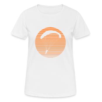 Paragliding - Frauen T-Shirt atmungsaktiv - Weiß - Vorne - AI Model Female 172 dark (172cm)