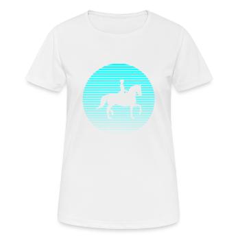 Reiterin - Frauen T-Shirt atmungsaktiv - Weiß - Vorne - AI Model Female 172 dark (172cm)