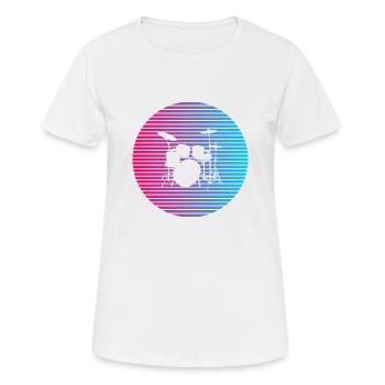 Ich mag die Drums - Frauen T-Shirt atmungsaktiv - Weiß - Vorne - AI Model Female 172 dark (172cm)