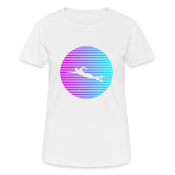 nageur - T-shirt respirant Femme - blanc - Devant - AI Model Female 172 dark (172cm)