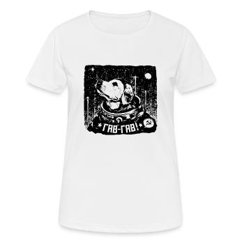 Wauwau Laika cadeau chien de l’URSS URSS Russie - T-shirt respirant Femme - blanc - Devant - AI Model Female 172 dark (172cm)