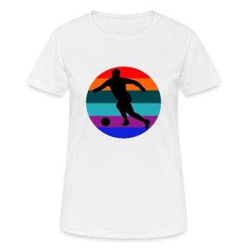 Footballeurs Footballeurs - T-shirt respirant Femme - blanc - Devant - AI Model Female 172 dark (172cm)