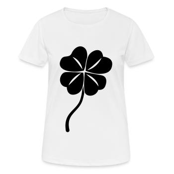 La chance de Cloverleaf - T-shirt respirant Femme - blanc - Devant - AI Model Female 172 dark (172cm)