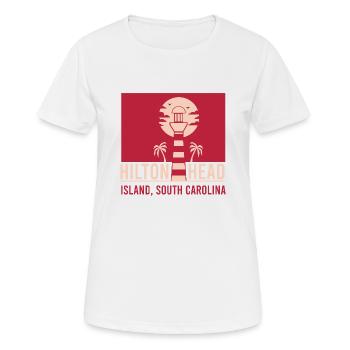 Hilton Head Island Caroline du Sud - T-shirt respirant Femme - blanc - Devant - AI Model Female 172 dark (172cm)
