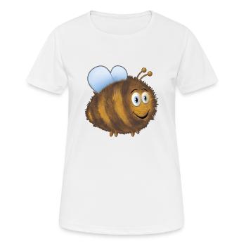 Drôle de gros bourdon - T-shirt respirant Femme - blanc - Devant - AI Model Female 172 dark (172cm)