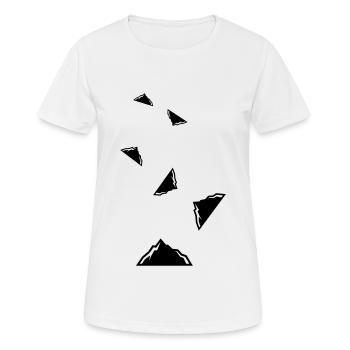 Mountain Icon Icon - Women's Breathable T-Shirt - white - Front - AI Model Female 172 dark (172cm)