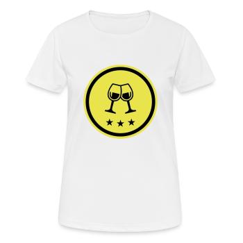 Wine glasses - Women's Breathable T-Shirt - white - Front - AI Model Female 172 dark (172cm)