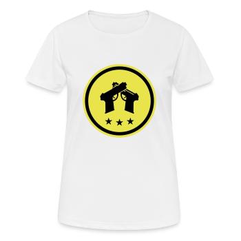 Symbole du pistolet - T-shirt respirant Femme - blanc - Devant - AI Model Female 172 dark (172cm)