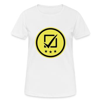 Cochez la case Vote - T-shirt respirant Femme - blanc - Devant - AI Model Female 172 dark (172cm)