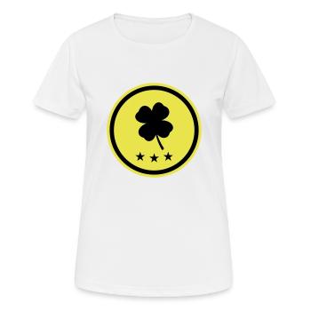Bonheur de trèfle - T-shirt respirant Femme - blanc - Devant - AI Model Female 172 dark (172cm)