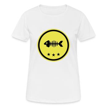 Fish Symbol Bone Bones - Women's Breathable T-Shirt - white - Front - AI Model Female 172 dark (172cm)