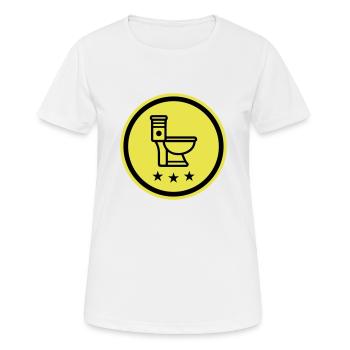 Wc toilette - T-shirt respirant Femme - blanc - Devant - AI Model Female 172 dark (172cm)