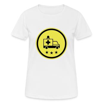 Krankenwagen Ambulance - T-shirt respirant Femme - blanc - Devant - AI Model Female 172 dark (172cm)
