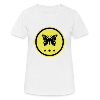 Symbole papillon - T-shirt respirant Femme - blanc - Devant - AI Model Female 172 dark (172cm)