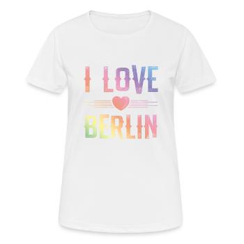 I Love Berlin - Frauen T-Shirt atmungsaktiv - Weiß - Vorne - AI Model Female 172 dark (172cm)