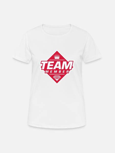 Membres de l’équipe - T-shirt respirant Femme - blanc
