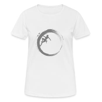 Bouldering - T-shirt respirant Femme - blanc - Devant - AI Model Female 172 dark (172cm)