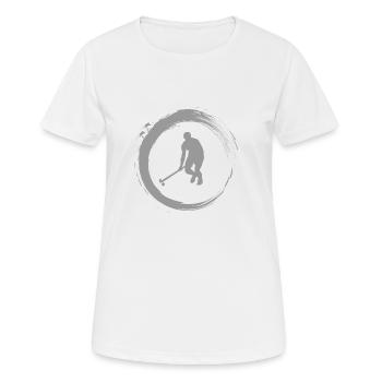 Hockey - Frauen T-Shirt atmungsaktiv - Weiß - Vorne - AI Model Female 172 dark (172cm)
