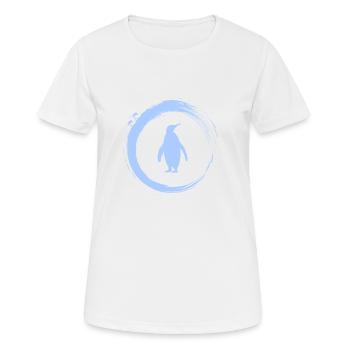 manchot - T-shirt respirant Femme - blanc - Devant - AI Model Female 172 dark (172cm)