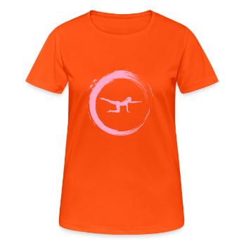Pilates - Women's Breathable T-Shirt - neon orange - Front - AI Model Female 172 dark (172cm)