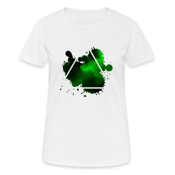triangle vert triangle vert - T-shirt respirant Femme - blanc - Devant - AI Model Female 172 dark (172cm)