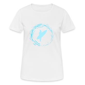 Surfergirl - Frauen T-Shirt atmungsaktiv - Weiß - Vorne - AI Model Female 172 dark (172cm)