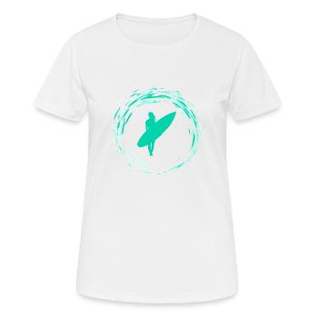Surfergirl - Frauen T-Shirt atmungsaktiv - Weiß - Vorne - AI Model Female 172 dark (172cm)