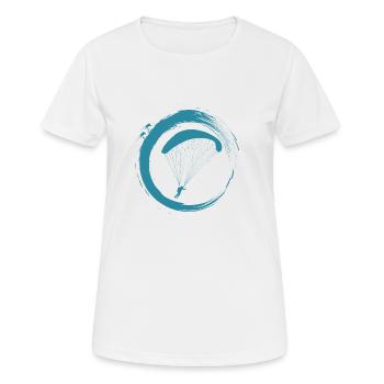 Paragliding - Frauen T-Shirt atmungsaktiv - Weiß - Vorne - AI Model Female 172 dark (172cm)