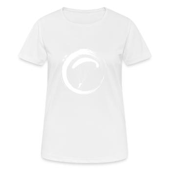 Paragliding - Frauen T-Shirt atmungsaktiv - Weiß - Vorne - AI Model Female 172 dark (172cm)