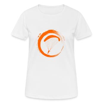 Paragliding - Frauen T-Shirt atmungsaktiv - Weiß - Vorne - AI Model Female 172 dark (172cm)
