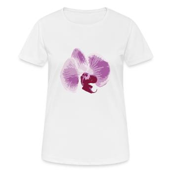 orchidée - T-shirt respirant Femme - blanc - Devant - AI Model Female 172 dark (172cm)