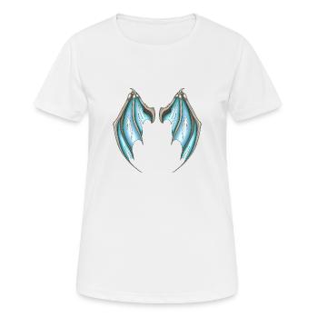 Dragon Wings lustige Geschenkidee Drachen Flügel - Frauen T-Shirt atmungsaktiv - Weiß - Vorne - AI Model Female 172 dark (172cm)
